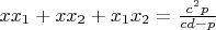 $xx_1+xx_2+x_1x_2=\frac{c^2p}{cd-p}$