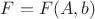 $F=F(A,b)$