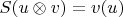 $S(u\otimes v)=v(u)$
