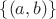 $ \{(a,b)\}$
