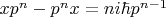 $xp^n - p^nx = ni \hbar p^{n-1}$