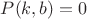 $P(k,b) = 0$