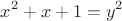 $$x^2+x+1=y^2$$ $$x^2+x+1=y^2$$