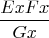 $$\frac{Ex Fx}{Gx}$$