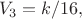 $${V_3} = k/16,$$