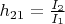 $  {h_{21}} = \frac{{{I_2}}}{{{I_1}}} \hfill \\$