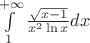 $\int\limits_{1}^{+\infty} \frac{\sqrt{x-1}}{x^2 \ln x} dx$ $\int\limits_{1}^{+\infty} \frac{\sqrt{x-1}}{x^2 \ln x} dx$