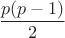 $\dfrac{p(p-1)}{2}$