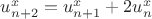$u^x_{n+2} = u^x_{n+1} + 2u^x_n$