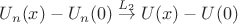 $U_n(x)-U_n(0)\overset{L_2}\to U(x)-U(0)$