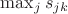 $\max_j s_{jk}$