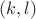 $(k, l)$