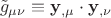 $$\tilde g_{\mu \nu }  \equiv {\mathbf{y}}_{,\mu }  \cdot {\mathbf{y}}_{,\nu } $$