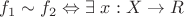 $f_1\sim f_2\Leftrightarrow\exists\;x:X\to R$