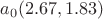 $a_0(2.67,1.83)$