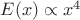 $E(x) \propto x^4$