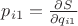 ${{p}_{i1}}=\frac{\partial S}{\partial {{q}_{i1}}}$