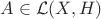 $A \in \mathcal L(X,H)$