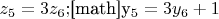 $z_5=3z_6;  $[math]y_5=3y_6+1$