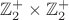 $\mathbb{Z}_2^{+}\times\mathbb{Z}_2^{+}$