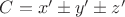 $C=x' \pm y' \pm z'$