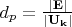 $d_p=\frac{|\mathbf{E}|}{|\mathbf{U_k}|}$
