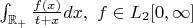 $\int_{\mathbb{R}_+} \frac{f(x)}{t+x}dx, \ f\in L_2[0,\infty]$