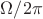 $\Omega/2\pi$ $\Omega/2\pi$