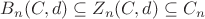 $B_n(C, d)\subseteq Z_n(C, d)\subseteq C_n$