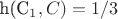 h(С_1, C) = 1/3