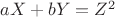 $aX+bY=Z^2$
