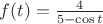 $f(t)=\frac{4} {5-\cos t} $