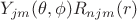 $Y_{jm}(\theta,\phi)R_{njm}(r)$ $Y_{jm}(\theta,\phi)R_{njm}(r)$