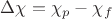 $\Delta \chi =\chi_p - \chi_f$