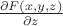 $\frac{\partial F(x,y,z)}{\partial z}$
