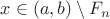 $x\in(a,b)\setminus F_n$
