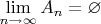 $\lim\limits_{n\to\infty}A_n=\varnothing$