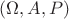 $(\Omega, A, P)$