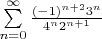 $\sum\limits_{n=0}^{\infty} \frac {{(-1)^{n+2}}{3^n}}{{4^n}{2^{n+1}}}$