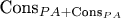 $\text{Cons}_{PA + \text{Cons}_{PA}}$
