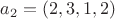 $a_2=(2,3,1,2)$