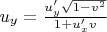 $u_y=\frac{u_y'\sqrt{1-v^2}}{1+u_x'v}$