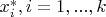 $x_i^*,  i=1,...,k$