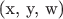 (x, y, w) (x, y, w)