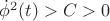 $\dot\phi^2(t)>C>0$