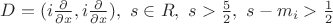$D=(i\frac{\partial}{\partial x},i\frac{\partial}{\partial x}),\ s\in R,\ s>\frac{5}{2},\ s-m_i>\frac{1}{2}$