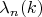 $\lambda_n(k)$