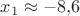 $x_1\approx-8{,}6$