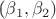 (\beta_1, \beta_2)