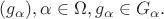$(g_\alpha),\alpha\in\Omega,g_\alpha\in G_\alpha.$